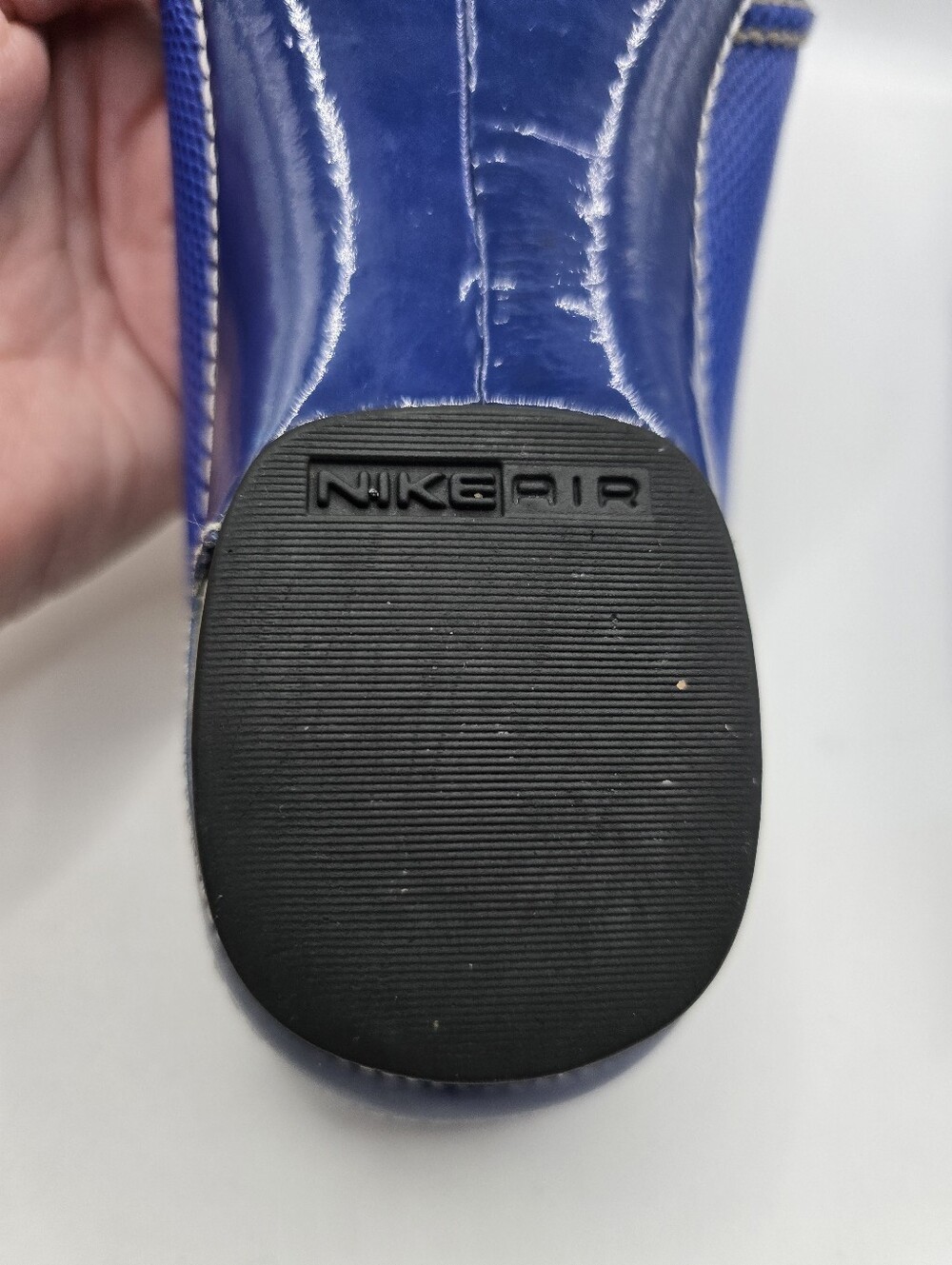 Vtg Cole Haan Royal Blue Lizard Embossed Leather Slide Shoes. Ladies 7B - Picture 11 of 13
